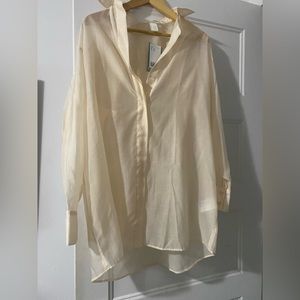 H&M sheer button up